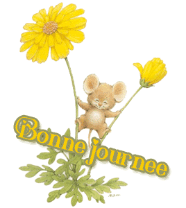 Gif animé bonne journée souris